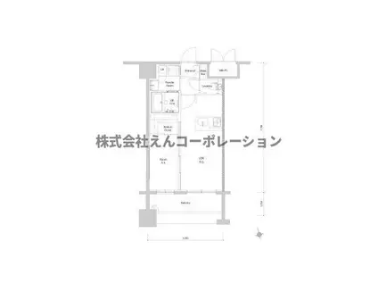 エンクレスト博多EXCEED(1LDK/6階)の間取り写真