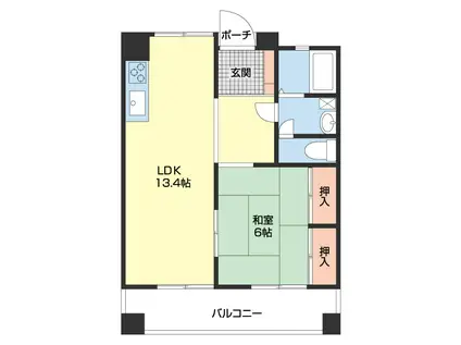 グレイスピア吹上(1LDK/5階)の間取り写真