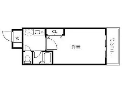 エスリード三宮フラワーロード(1K/8階)の間取り写真