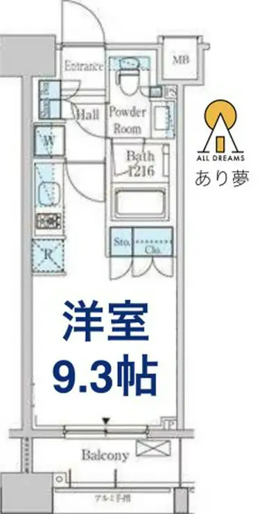 パークアクシス横浜山下町 4階階 間取り