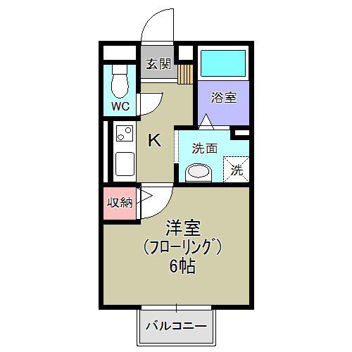 パル・コメット(1K/2階)の間取り写真