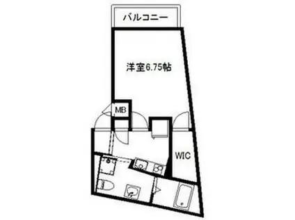 THE CITY 塩屋(1K/1階)の間取り写真