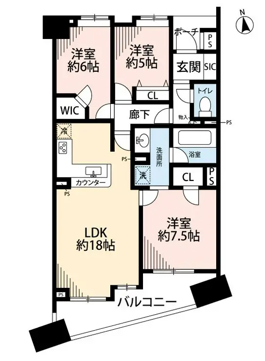 ライオンズスクエア小石川後楽園 3階階 間取り