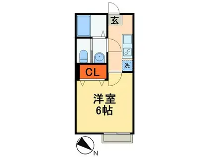 フォルビテッツァ星久喜(1K/1階)の間取り写真