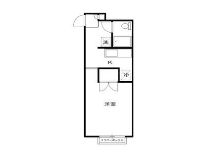 クローブハウス(1K/2階)の間取り写真