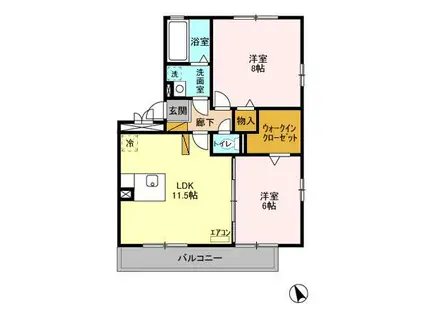 ルヴァンコート弐番館(2LDK/3階)の間取り写真