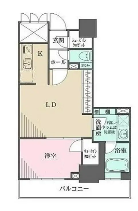 品川タワーフェイス 16階階 間取り