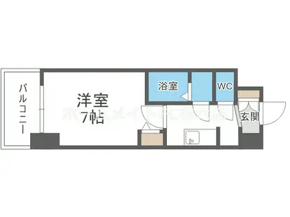 ソルテラスOSAKA緑橋クレアスト(1K/8階)の間取り写真