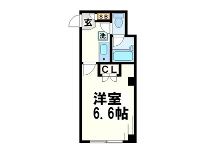 ピースハウス(1K/3階)の間取り写真