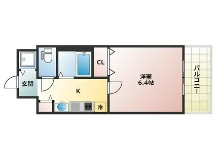 プレサンス新大阪クレスタ(1K/11階)の間取り写真