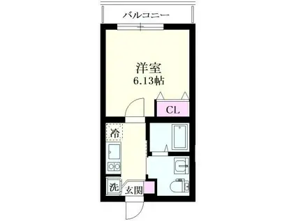 NSGATE富士見台NEXT(1K/3階)の間取り写真