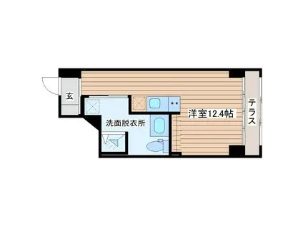 第2青葉建商ビル(ワンルーム/2階)の間取り写真