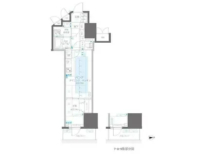 ズーム信濃町(1LDK/7階)の間取り写真