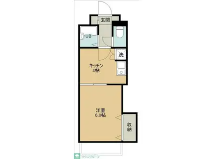 花みずき新館(1DK/1階)の間取り写真