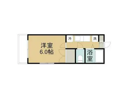 フォレストブライト(1K/2階)の間取り写真