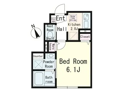 吉祥寺本町4丁目PJ(1K/1階)の間取り写真