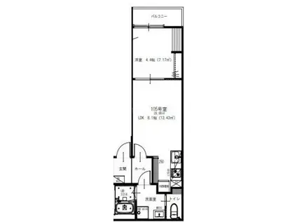 FOREST TERRACE CHIBADERA(1LDK/2階)の間取り写真