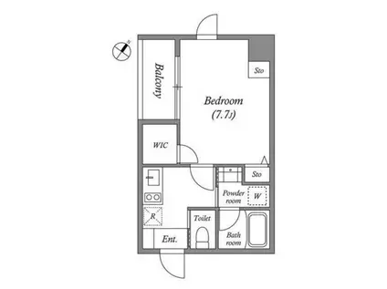 ブロード東灘深江駅レジデンス(1K/3階)の間取り写真