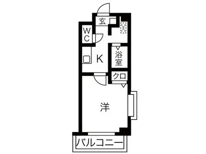 カーサ吹上(1K/3階)の間取り写真
