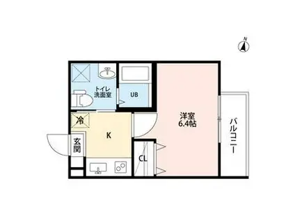 VANFORL 茶臼前ヴァンフォールチャウス(1K/2階)の間取り写真