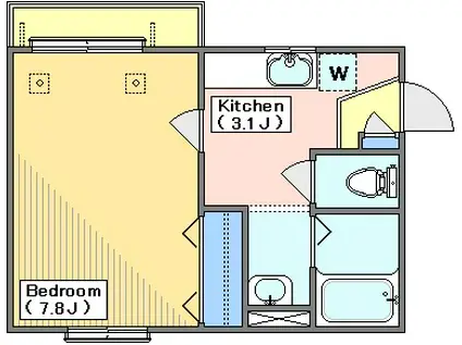 ミラフローレス田園調布(1K/3階)の間取り写真
