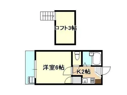 スタンツィアーレ高柳(1K/1階)の間取り写真