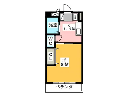 OPUS THREE(1K/7階)の間取り写真