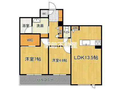 エーデルワイス(2LDK/3階)の間取り写真