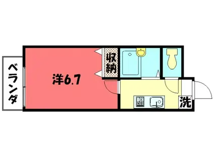 セブンハイム(1K/3階)の間取り写真