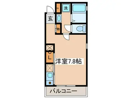 リシェス橋本B(ワンルーム/3階)の間取り写真