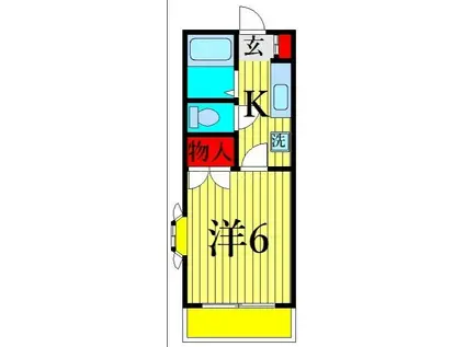 シェルフ関口(1K/3階)の間取り写真