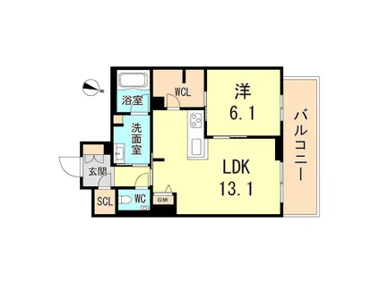 ベル エ ロンプラージュ(1LDK/3階)の間取り写真