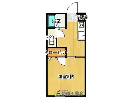 ピアッツア本庄E棟(1K/1階)の間取り写真