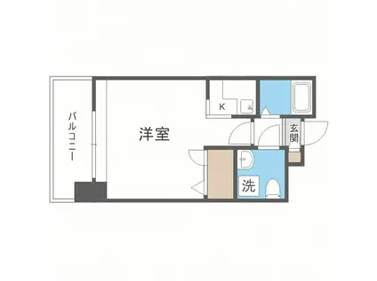 エステート・モア・警固(1K/14階)の間取り写真