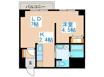 リトルズさっぽろ福住(1LDK/5階)の間取り写真