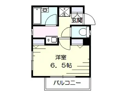 カーサAB西横浜(1K/1階)の間取り写真