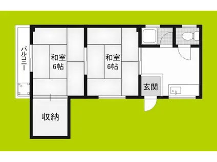 大紀マンション(2DK/3階)の間取り写真