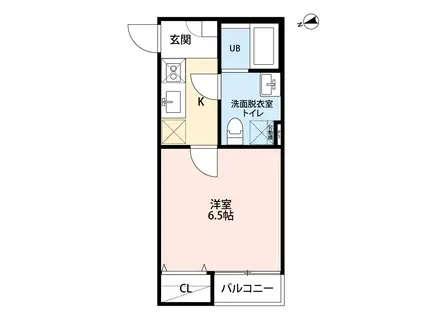 やまねこ1号館(1K/1階)の間取り写真