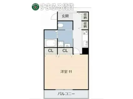 SAKURA GARDEN A館(1K/2階)の間取り写真