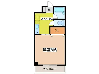 エルピソボニート(1DK/3階)の間取り写真