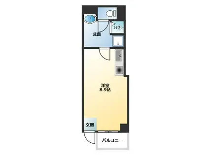 イリエビル(ワンルーム/2階)の間取り写真