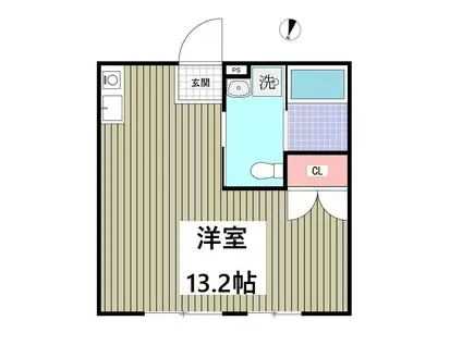 リブレス新河岸V 旧新河岸元寮(ワンルーム/2階)の間取り写真