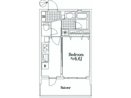 パテラ川口(1K/2階)の間取り写真