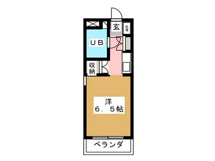 シャルム(ワンルーム/2階)の間取り写真