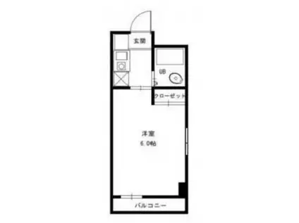 ベルビーアイ(1K/1階)の間取り写真