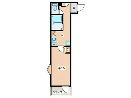 MELDIA清新4丁目(ワンルーム/3階)の間取り写真