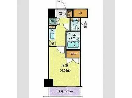 アーバイル文京白山(1K/2階)の間取り写真