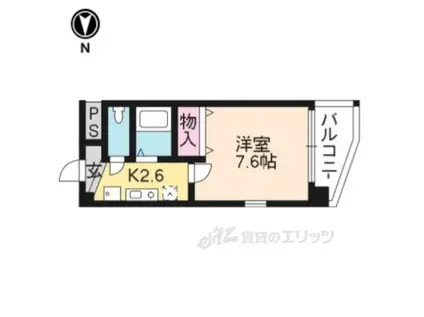 アート衣笠(1K/5階)の間取り写真