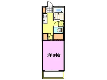 アルス春日部(1K/2階)の間取り写真