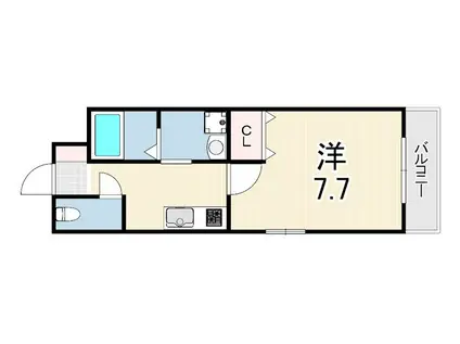 アサヒガーデン(1K/3階)の間取り写真